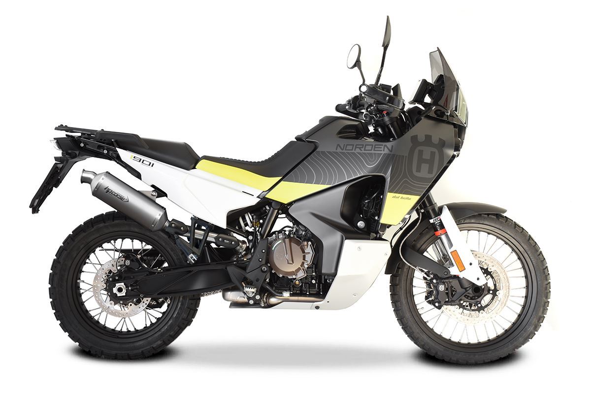 HP CORSE SP-2 SHORT Titanium High Mount Slip-on Exhaust for the Husqvarna Norden 901 HP CORSE SP-2 SHORT Titanium High Mount Slip-on Exhaust for the Husqvarna Norden 901